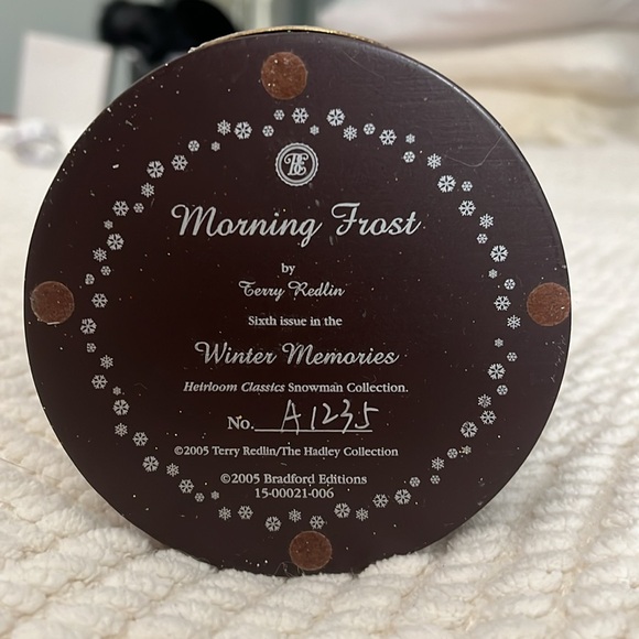 Heirloom classics snowman collection, morning frost by Terri redlin - Picture 6 of 11